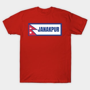 Janakpur City with Nepal Flag T-Shirt